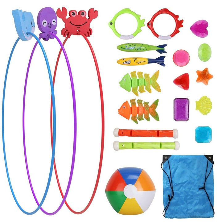 24-Pieces: Diving Toys Swimming Pool for Aged 3+ Years Old Image 1