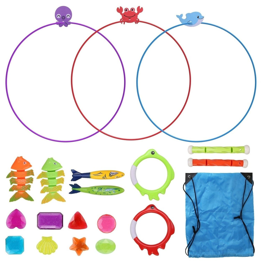 24-Pieces: Diving Toys Swimming Pool for Aged 3+ Years Old Image 3