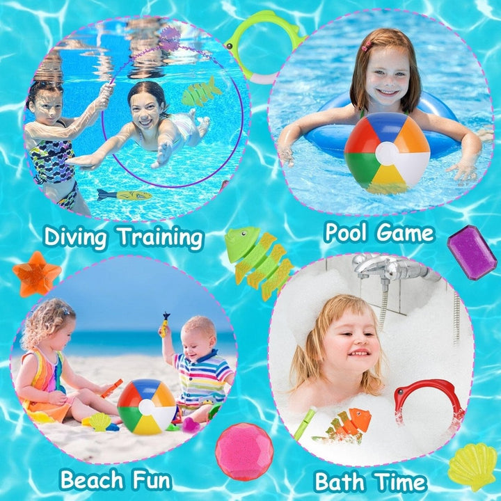 24-Pieces: Diving Toys Swimming Pool for Aged 3+ Years Old Image 7