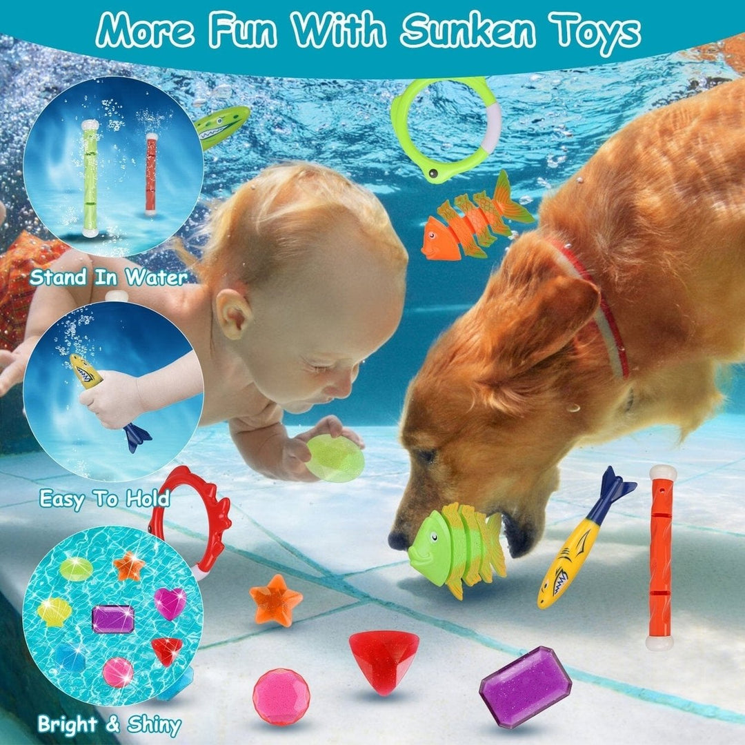 24-Pieces: Diving Toys Swimming Pool for Aged 3+ Years Old Image 8