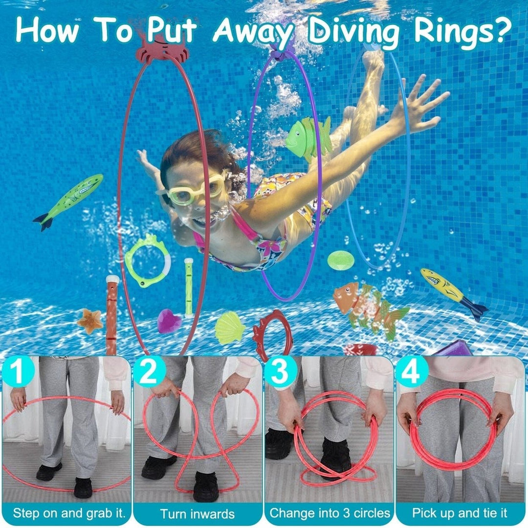 24-Pieces: Diving Toys Swimming Pool for Aged 3+ Years Old Image 11