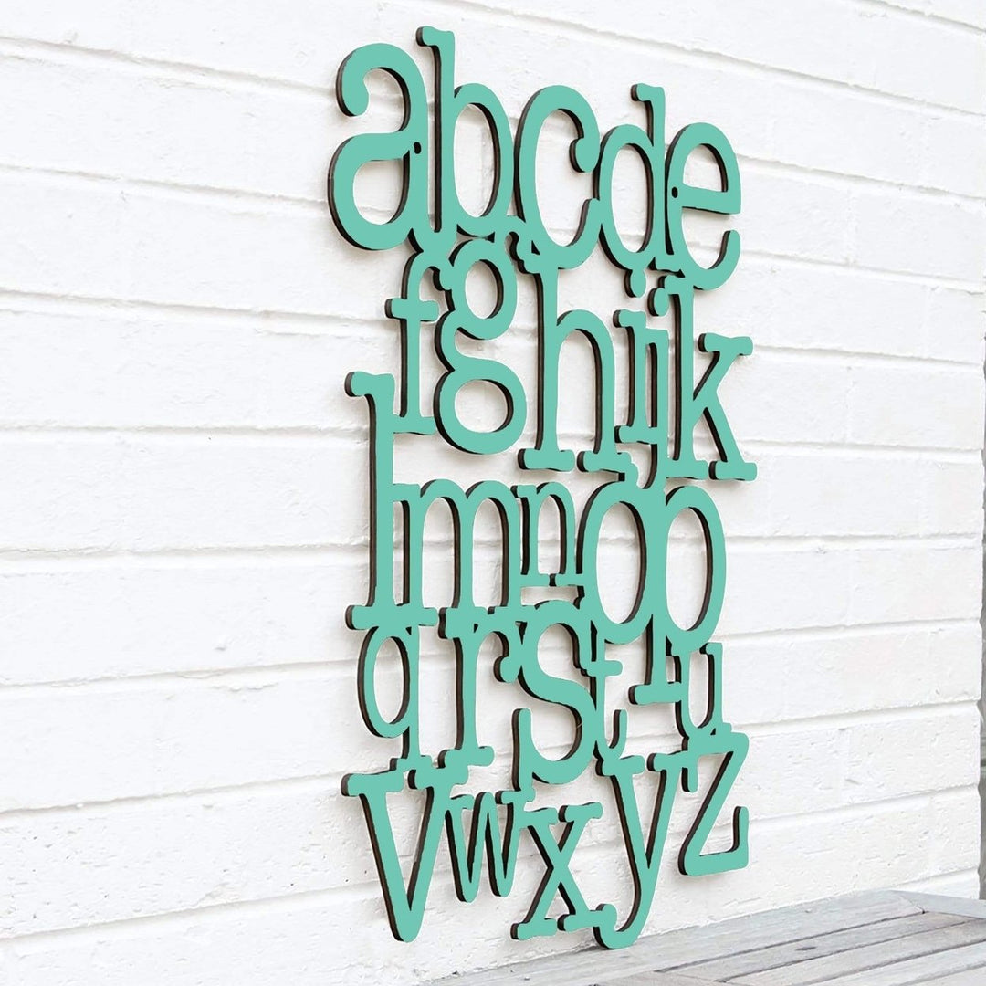 Spunky Fluff Alphabet Nursery Decorative Wall Art Sign 15 Colors Image 4