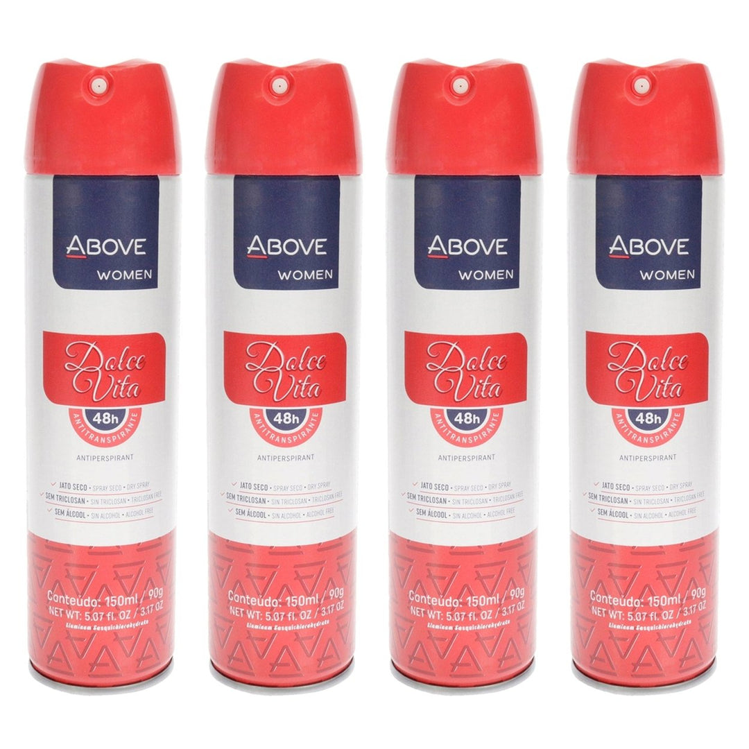 Above 48 Hours Antiperspirant Deodorant - Dolce Vita by Above for Women - 3.17 oz Deodorant Spray - Pack of 4 Image 1