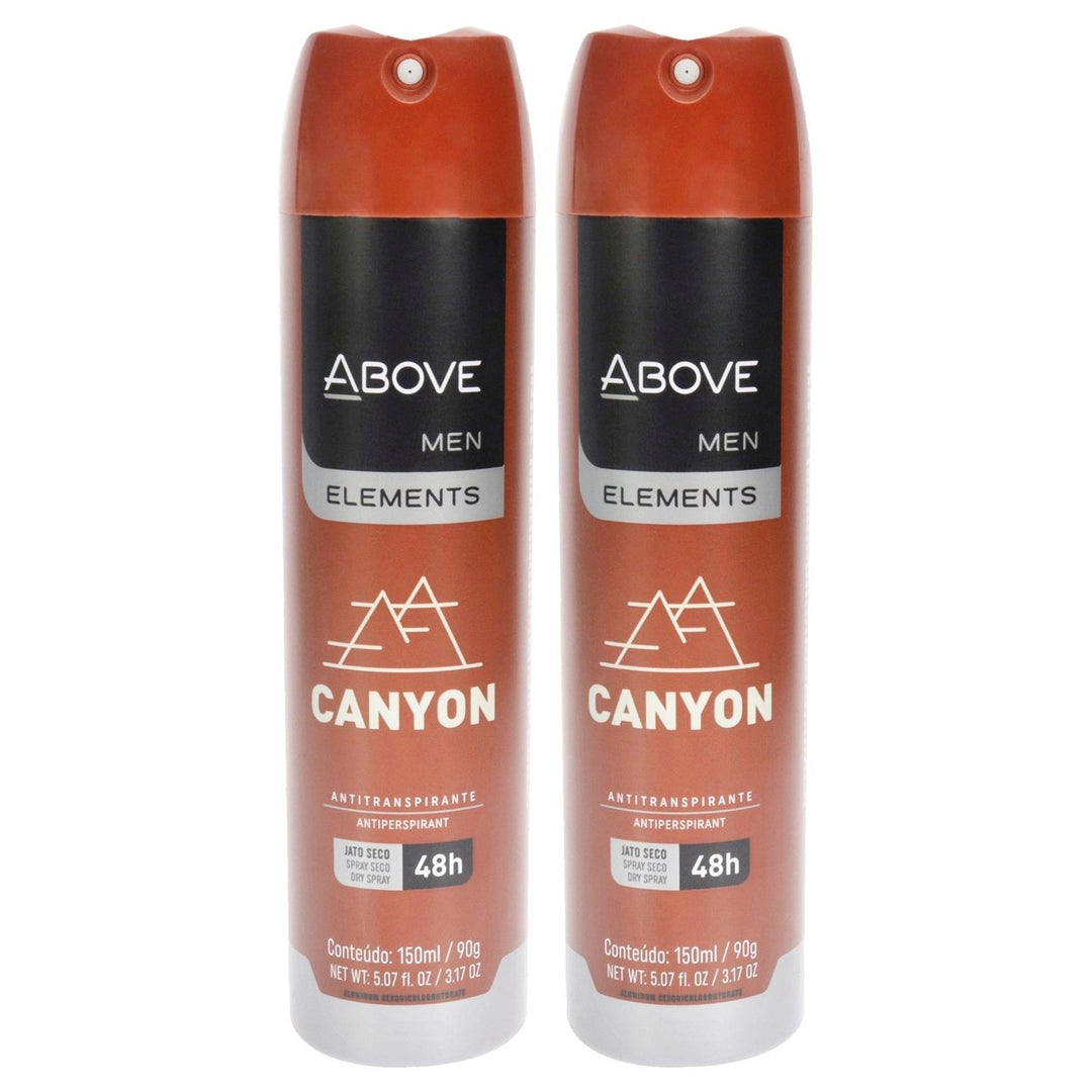 Above 48 Hours Element Antiperspirant Deodorant - Canyon by Above for Men - 3.17 oz Deodorant Spray - Pack of 2 Image 1