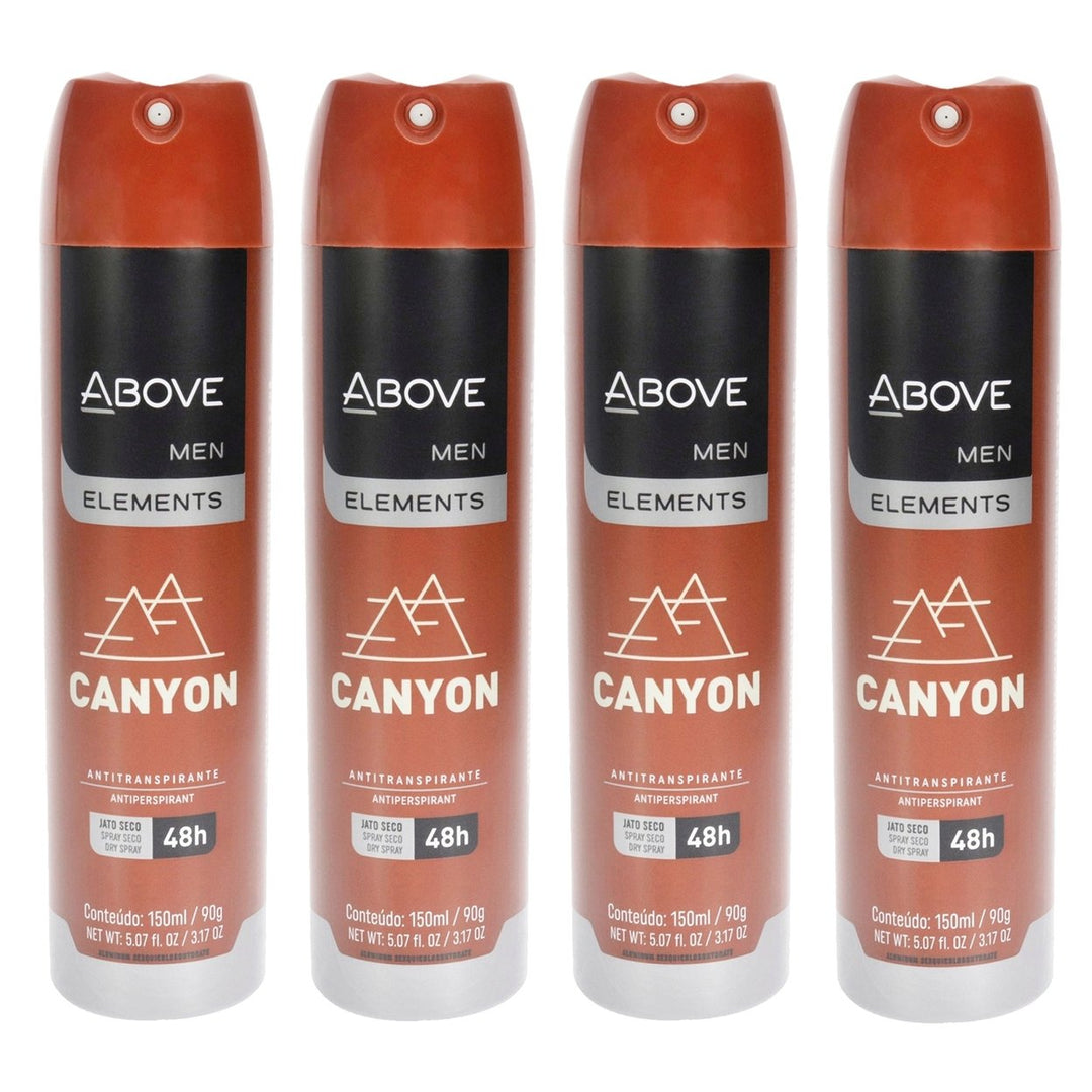 Above 48 Hours Element Antiperspirant Deodorant - Canyon by Above for Men - 3.17 oz Deodorant Spray - Pack of 4 Image 1