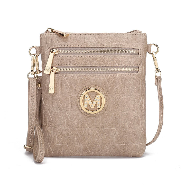 MKFCollection Scarlett Signature Crossbody Bag - Vegan Leather Designer Handbag Image 11