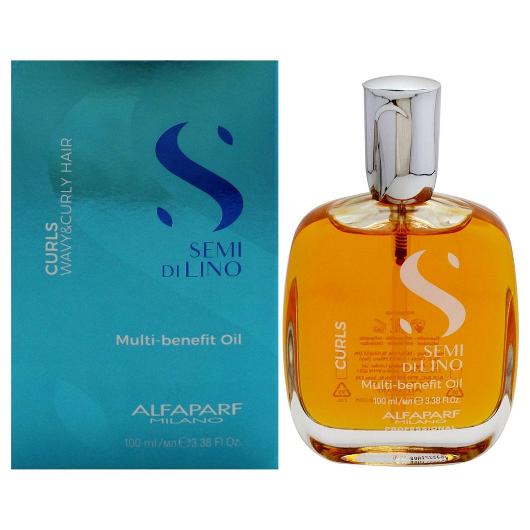 Alfaparf Milano Semi Di Lino Curls Multi-Benefit Oil by Alfaparf Milano for Unisex - 3.38 oz Oil Image 1