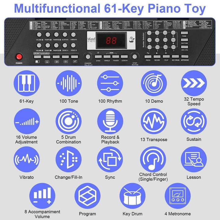 61 Keys Digital Music Keyboard Electronic Piano Image 12