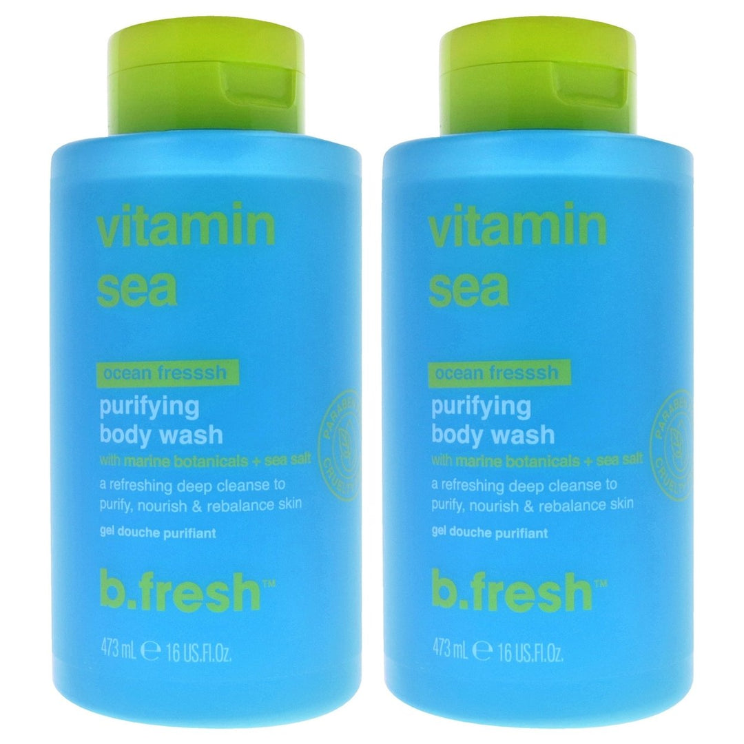 B.Tan Vitamin Sea Purifying Body Wash by B.Tan for Unisex - 16 oz Body Wash - Pack of 2 Image 1