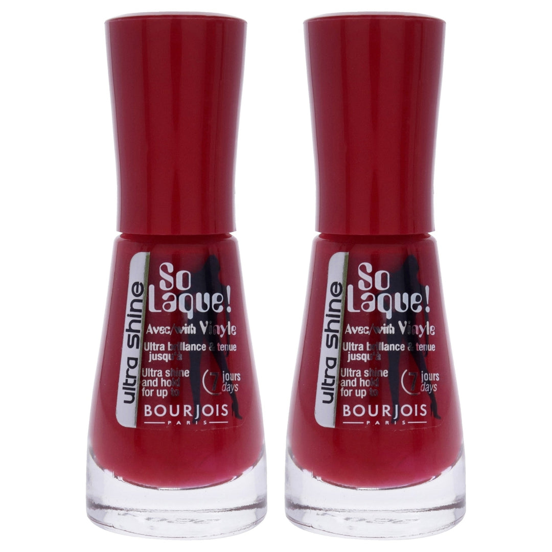 Bourjois So Laque Ultra Shine - 24 Rouge Escarpin by Bourjois for Women - 0.3 oz Nail Polish - Pack of 2 Image 1