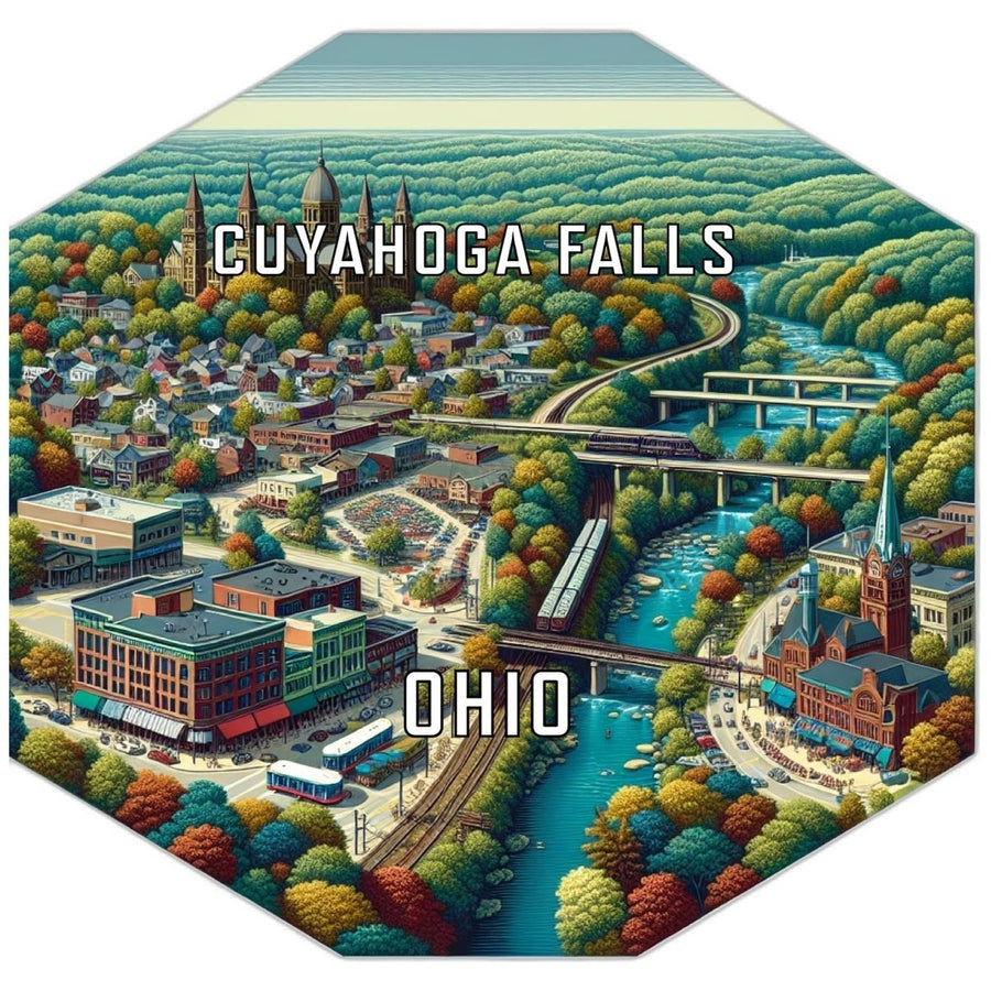 Cuyahoga Falls Ohio Travel Destination Souvenir Vinyl Decal Sticker Image 1