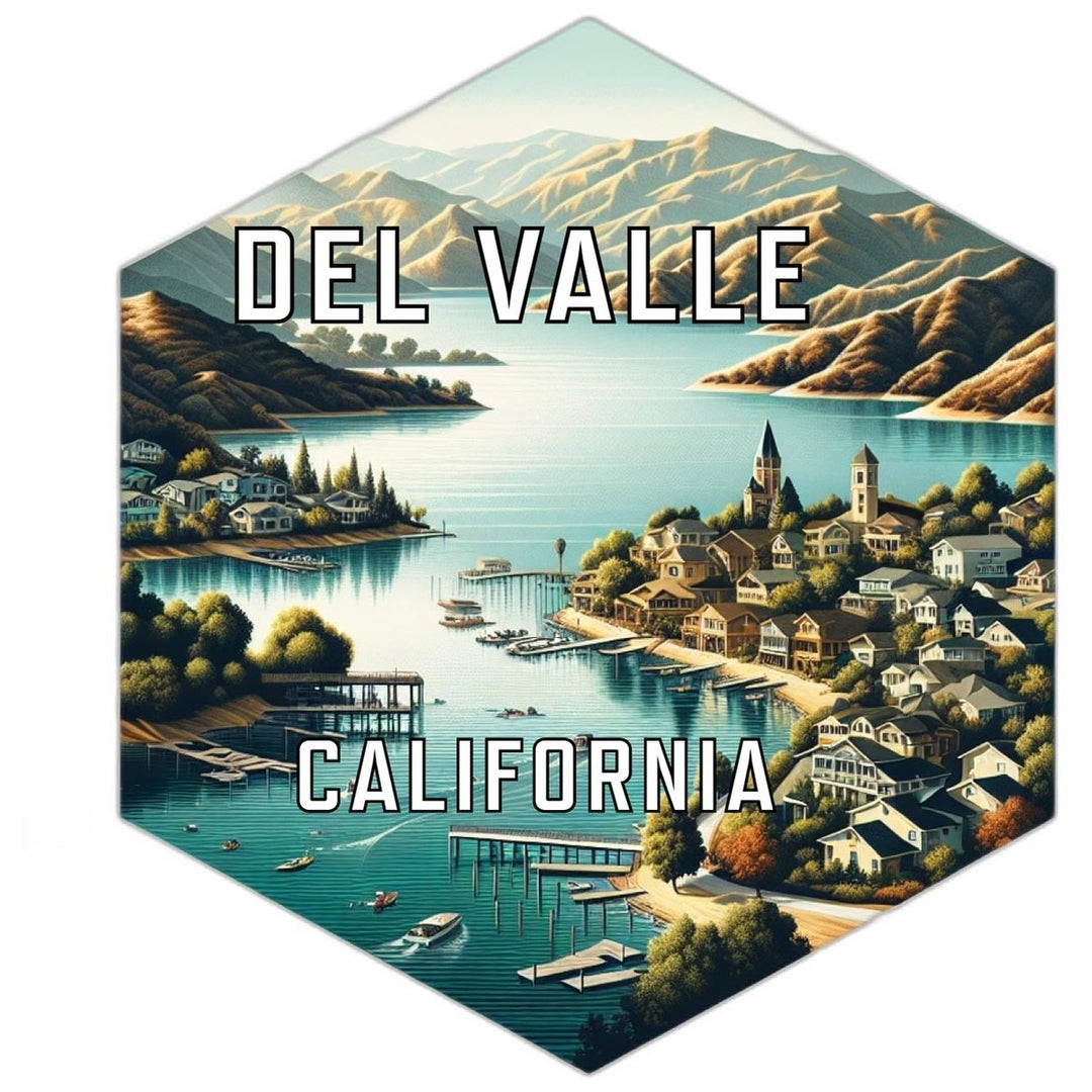 Del Valle California Travel Destination Souvenir Vinyl Decal Sticker Image 1