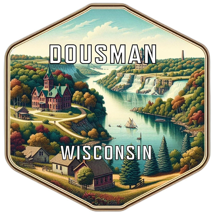 Dousman Wisconsin Travel Destination Souvenir Vinyl Decal Sticker Image 1