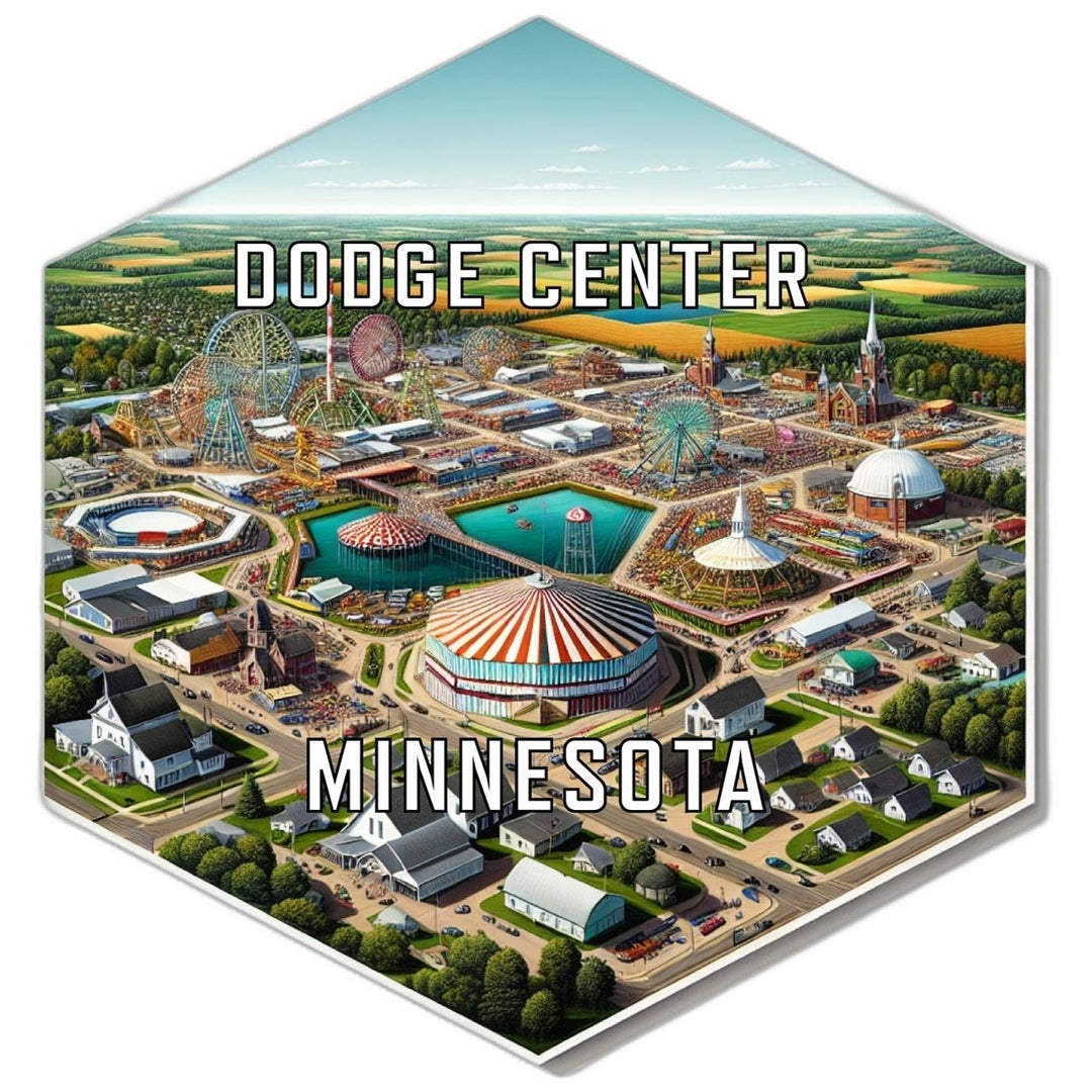 Dodge Center Minnesota Travel Destination Souvenir Vinyl Decal Sticker Image 1