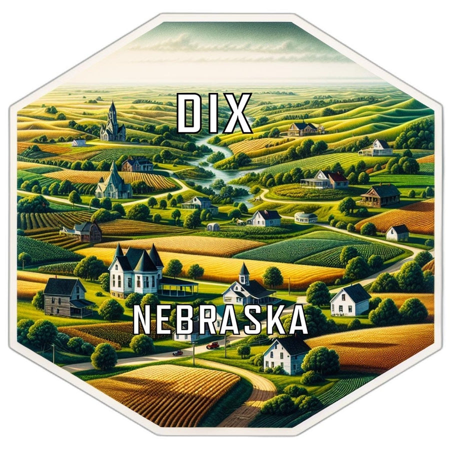 Dix Nebraska Travel Destination Souvenir Vinyl Decal Sticker Image 1