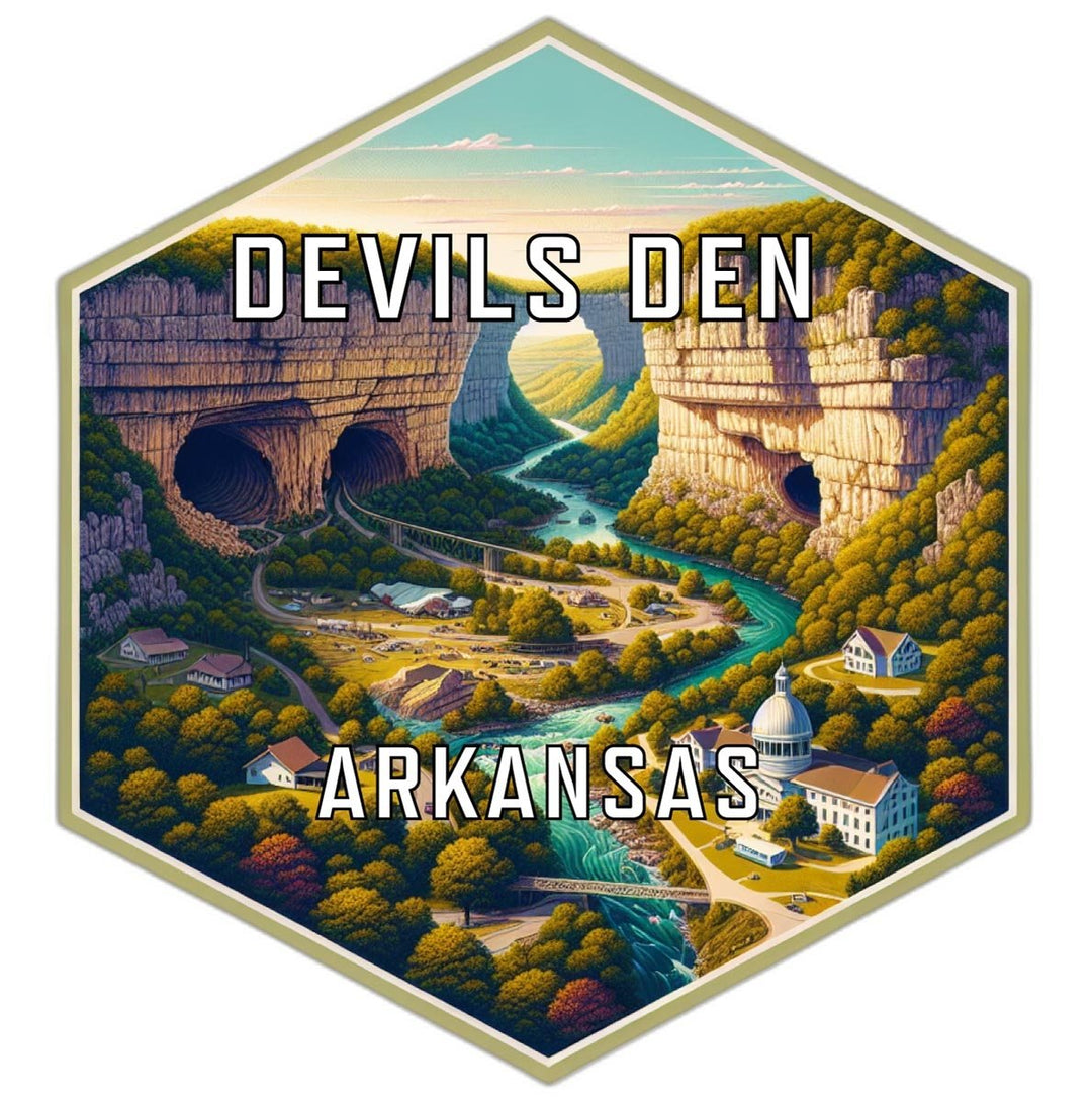 Devils Den Arkansas Travel Destination Souvenir Vinyl Decal Sticker Image 1