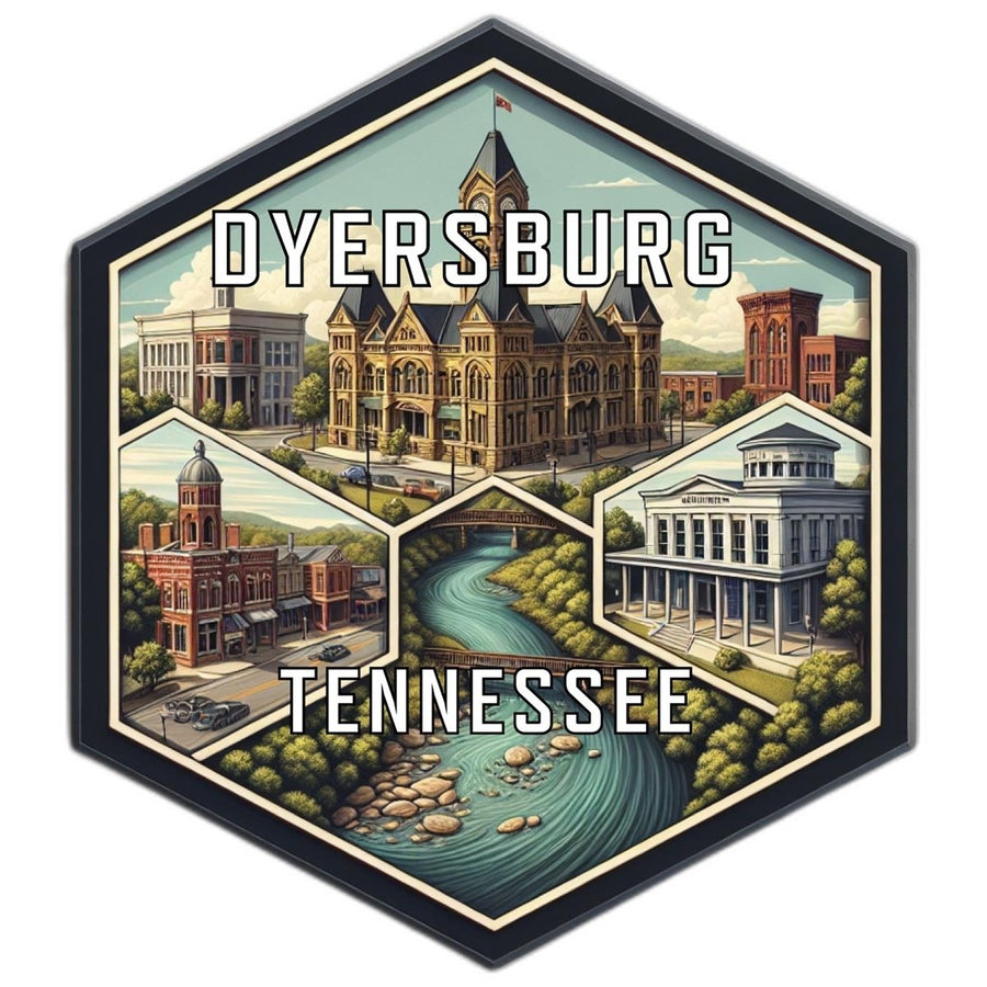 Dyersburg Tennessee Travel Destination Souvenir Vinyl Decal Sticker Image 1