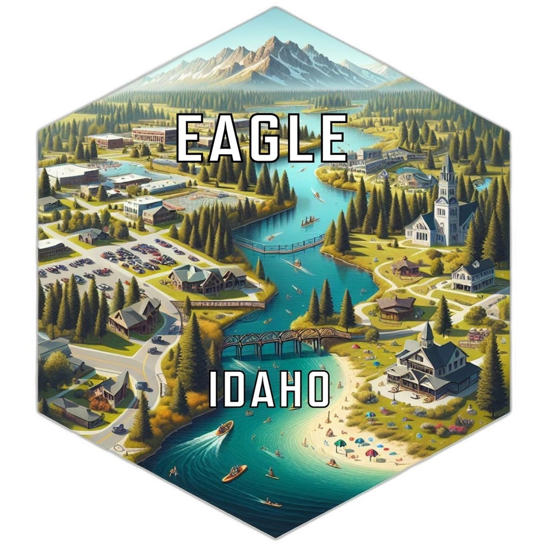 Eagle Idaho Travel Destination Souvenir Vinyl Decal Sticker Image 1