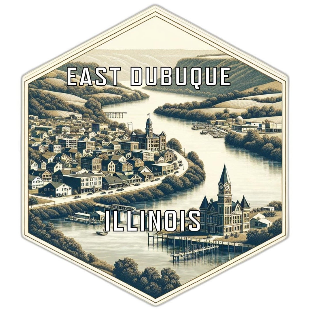 East Dubuque Illinois Travel Destination Souvenir Vinyl Decal Sticker Image 1