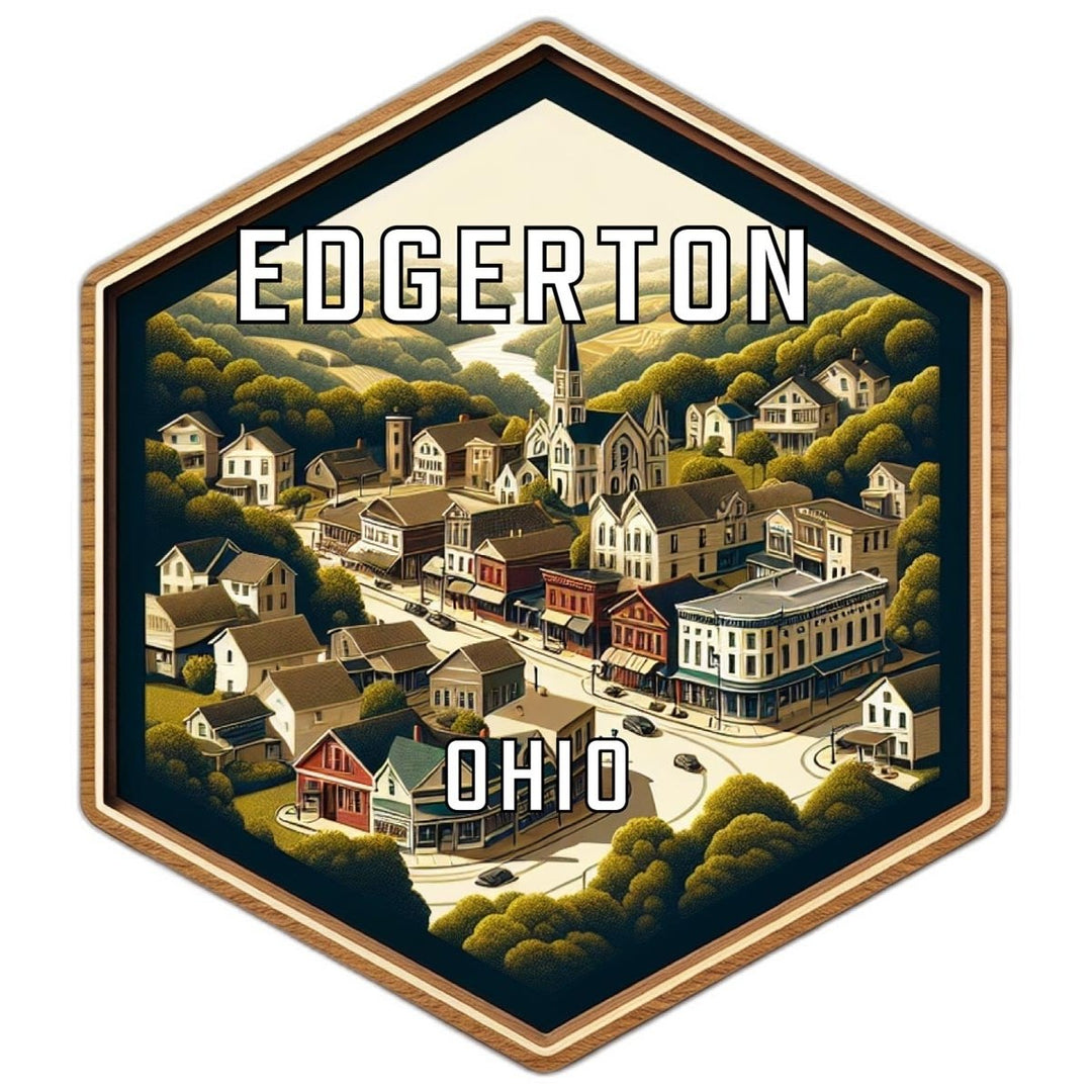 Edgerton Ohio Travel Destination Souvenir Vinyl Decal Sticker Image 1