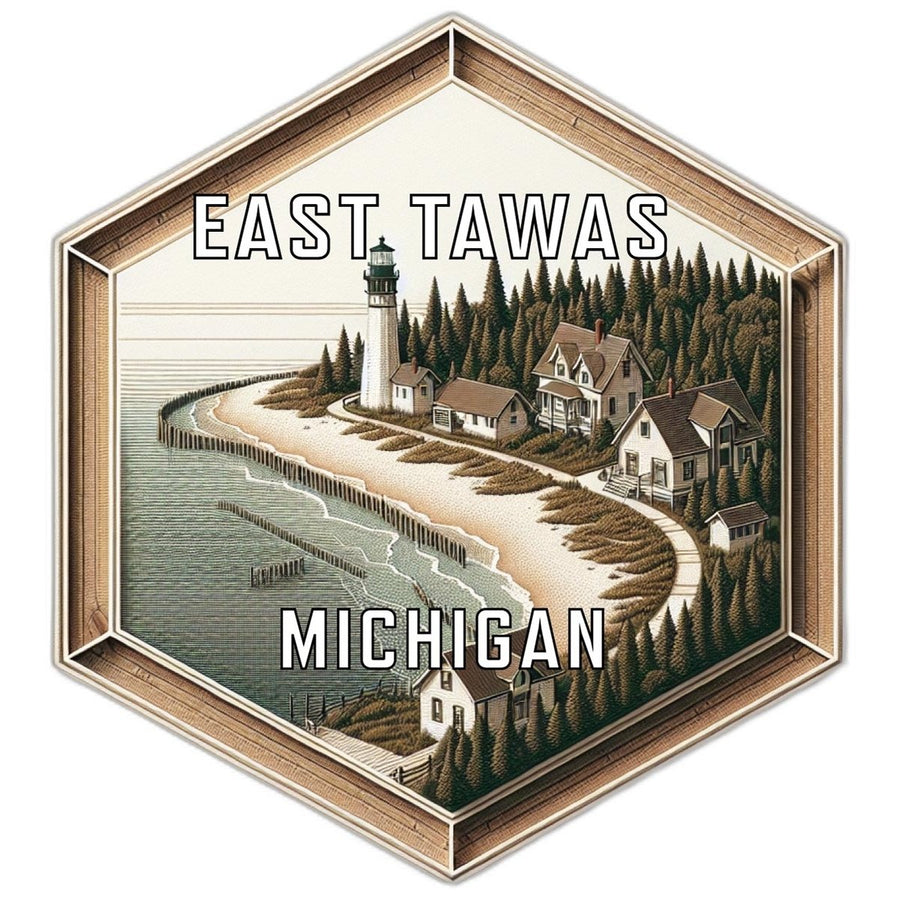 East Tawas Michigan Travel Destination Souvenir Vinyl Decal Sticker Image 1