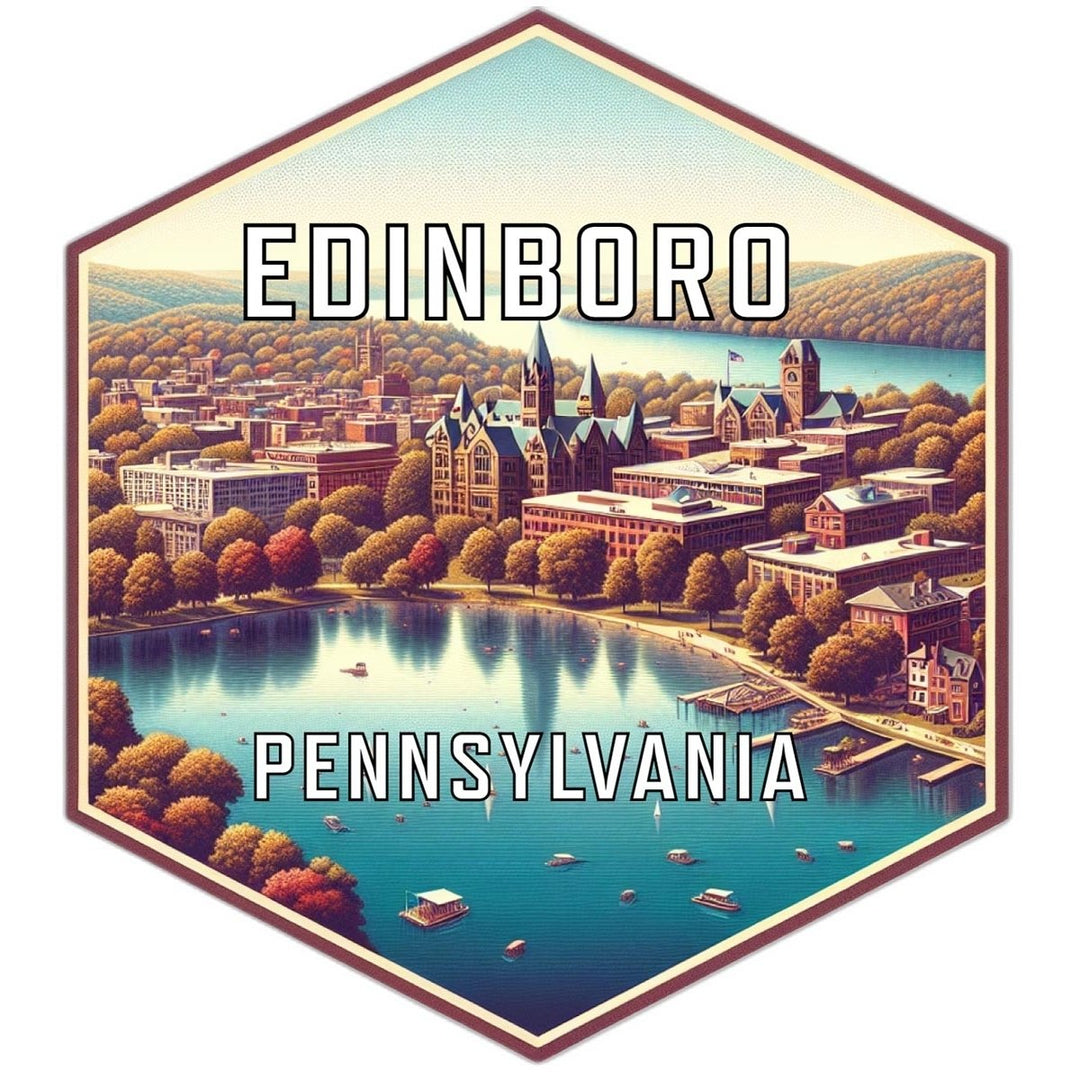 Edinboro Pennsylvania Travel Destination Souvenir Vinyl Decal Sticker Image 1