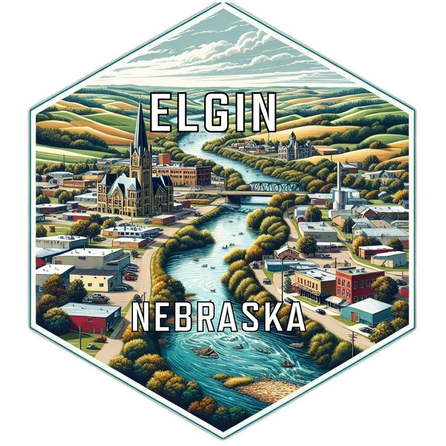 Elgin Nebraska Travel Destination Souvenir Vinyl Decal Sticker Image 1