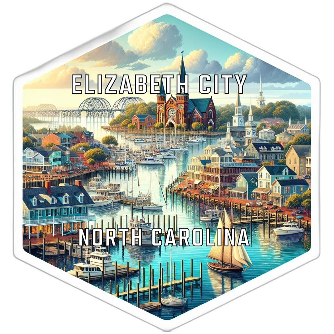 Elizabeth City North Carolina Travel Destination Souvenir Vinyl Decal Sticker Image 1