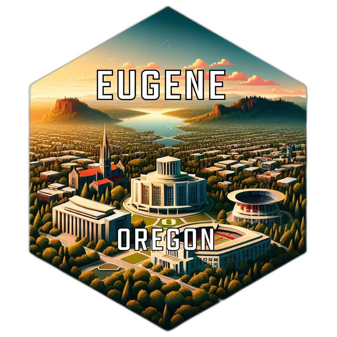 Eugene Oregon Travel Destination Souvenir Vinyl Decal Sticker Image 1