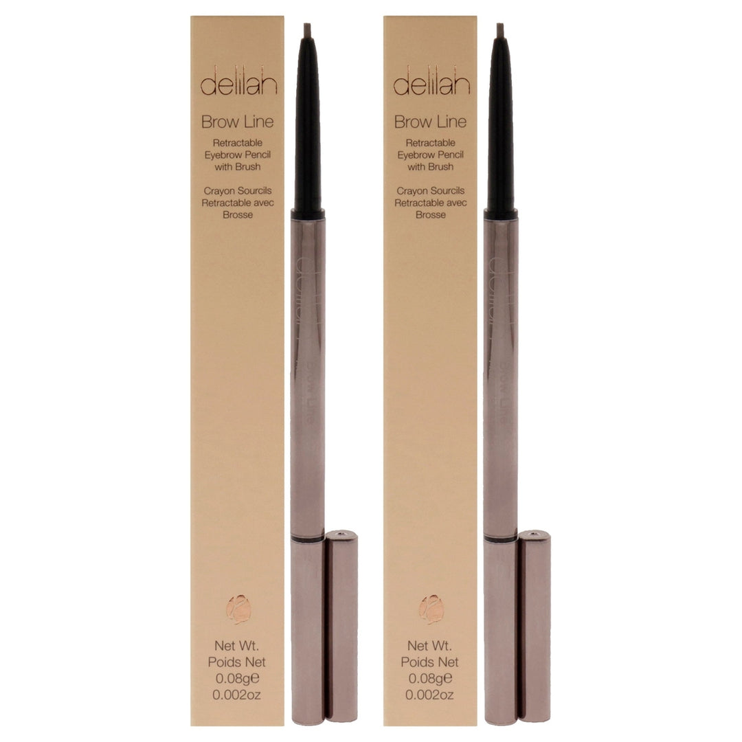 Delilah Brow Line Retractable Eyebrow Pencil With Brush - Ash by Delilah for Women - 0.002 oz Eyebrow - Pack of 2 Image 1