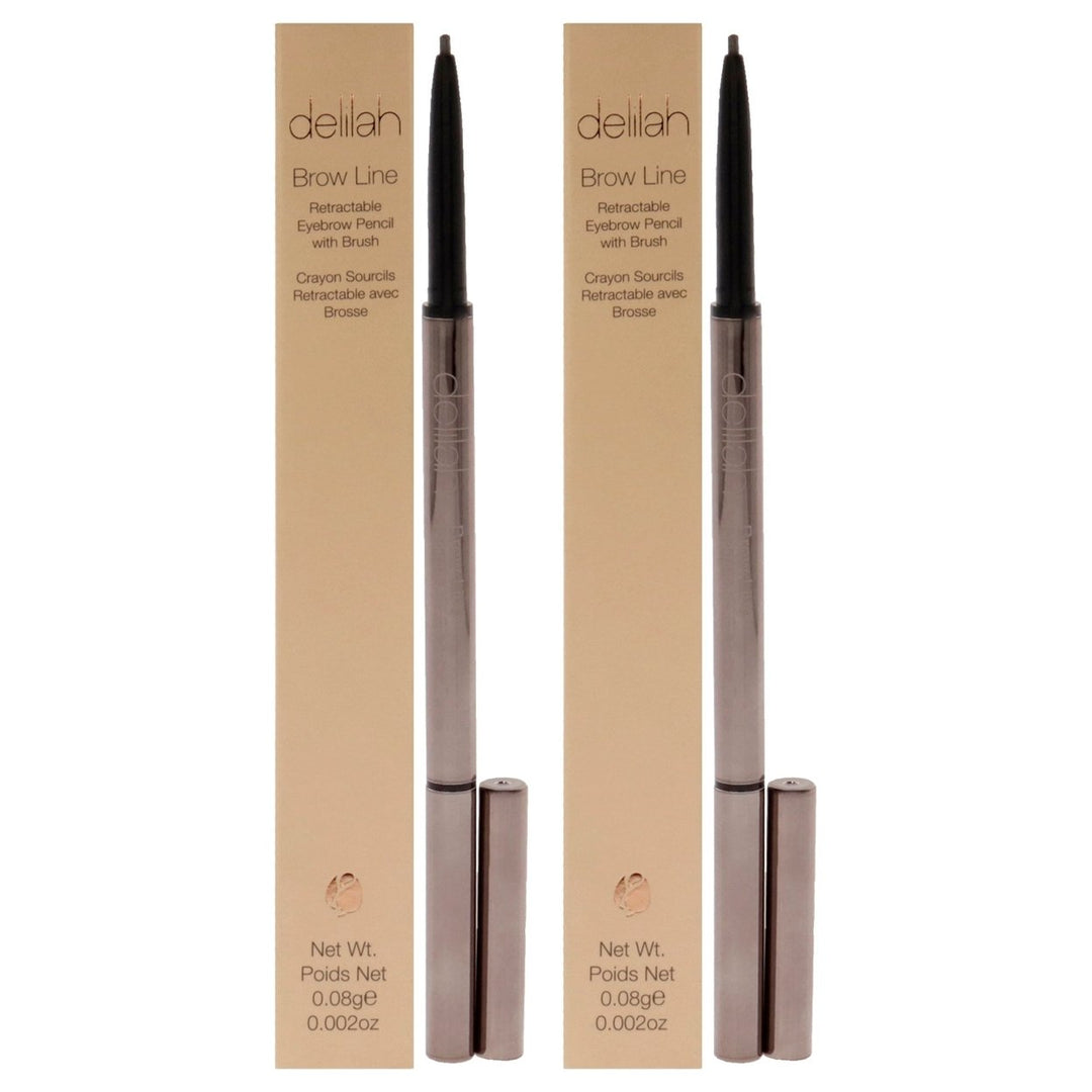 Delilah Brow Line Retractable Eyebrow Pencil With Brush - Sable by Delilah for Women - 0.002 oz Eyebrow - Pack of 2 Image 1