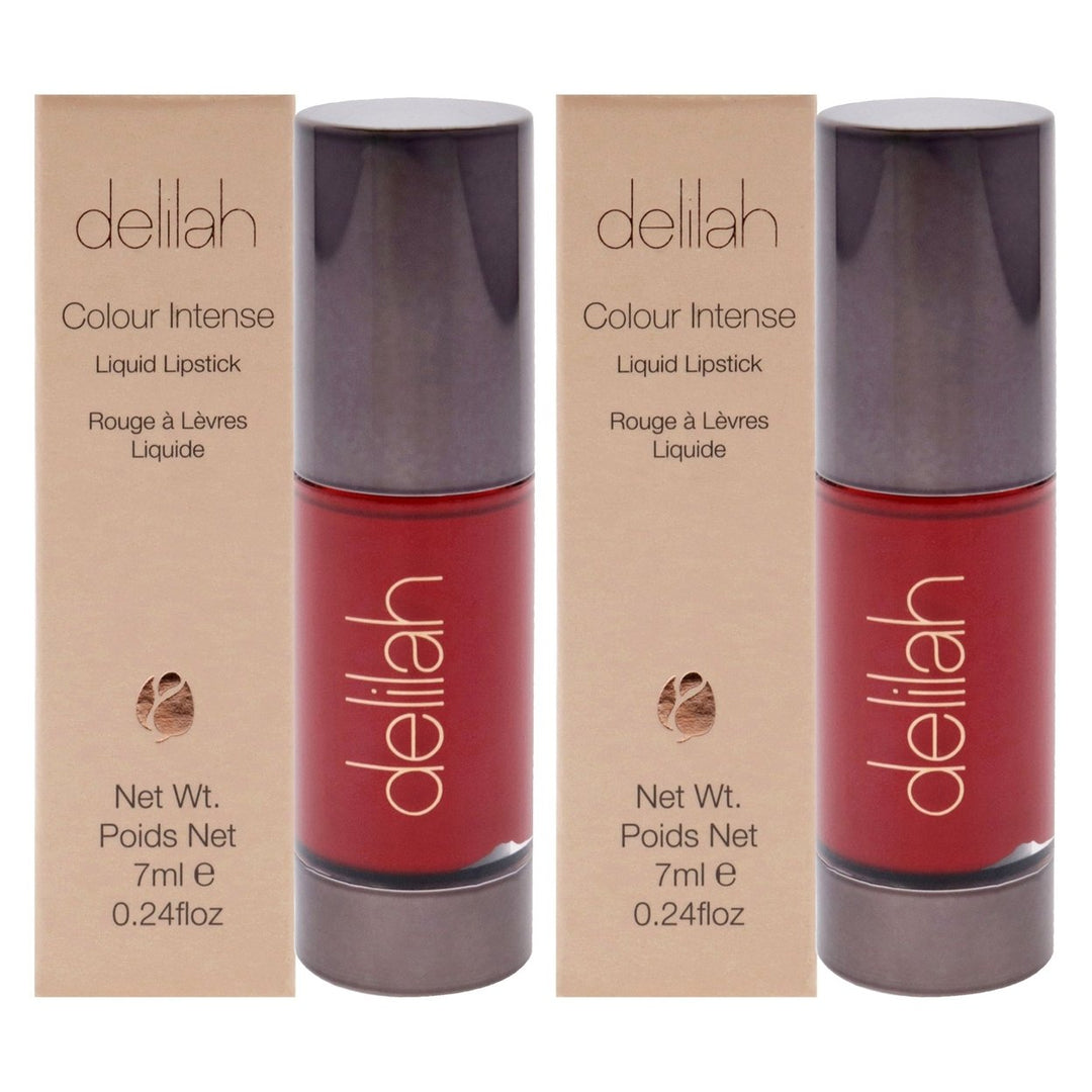 Delilah Colour Intense Liquid Lipstick - Flame by Delilah for Women - 0.24 oz Lipstick - Pack of 2 Image 1