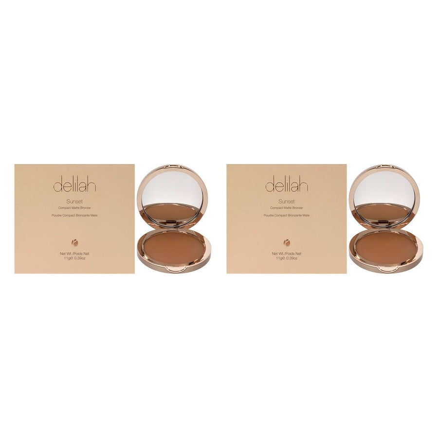 Delilah Sunset Compact Matte Bronzer - Light Medium by Delilah for Women - 0.39 oz Bronzer - Pack of 2 Image 1