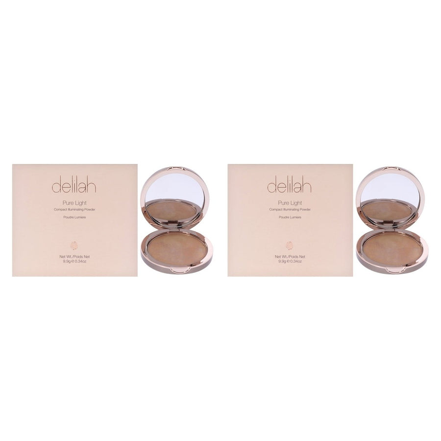 Delilah Pure Light Compact Illuminating Powder - Aura by Delilah for Women - 0.34 oz Powder - Pack of 2 Image 1