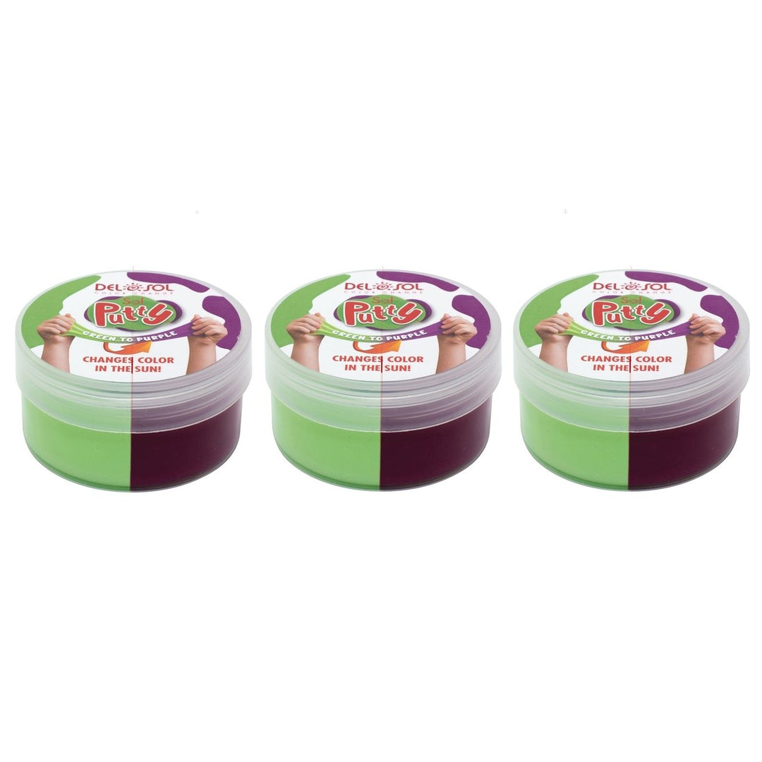 DelSol Color-Changing Sol Putty - Green to Purple by DelSol for Unisex - 1 Pc Putty - Pack of 3 Image 1