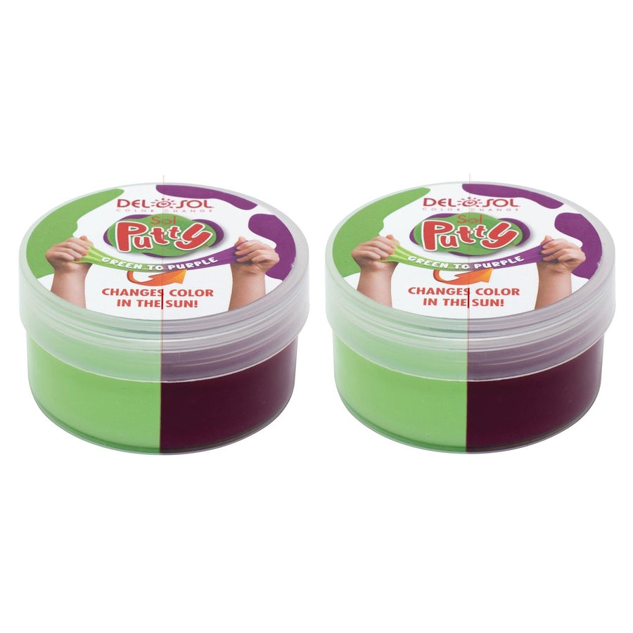 DelSol Color-Changing Sol Putty - Green to Purple by DelSol for Unisex - 1 Pc Putty - Pack of 2 Image 1