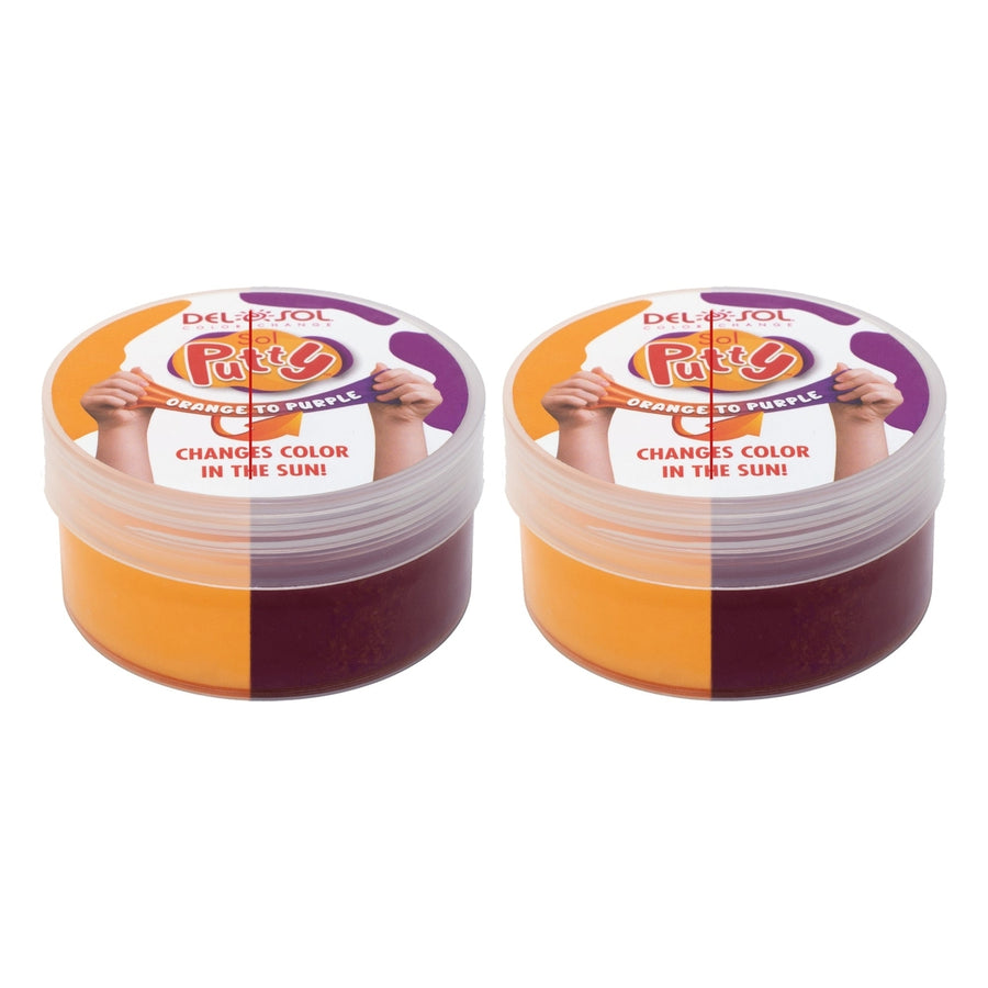 DelSol Color-Changing Sol Putty - Orange to Purple by DelSol for Unisex - 1 Pc Putty - Pack of 2 Image 1