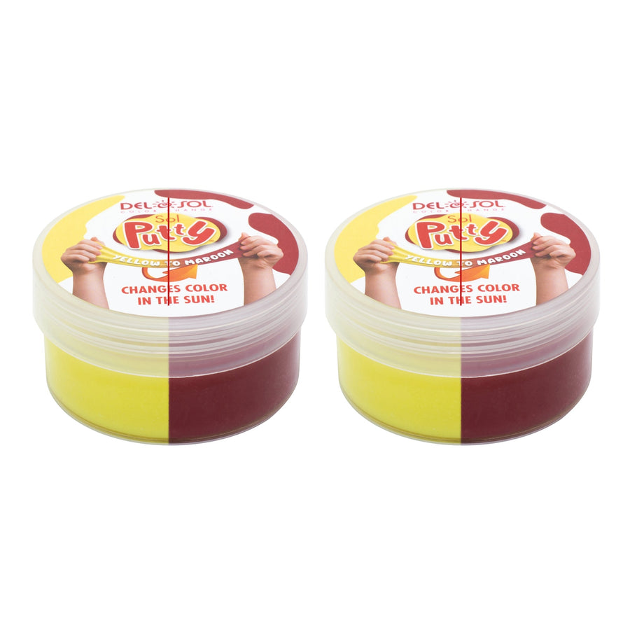 DelSol Color-Changing Sol Putty - Yellow to Red by DelSol for Unisex - 1 Pc Putty - Pack of 2 Image 1