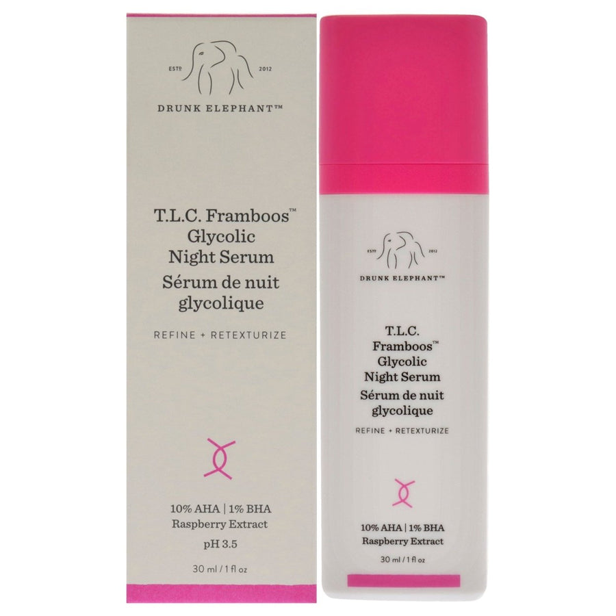 Drunk Elephant T.L.C. Framboos Glycolic Night Serum by Drunk Elephant for Unisex - 1 oz Serum Image 1