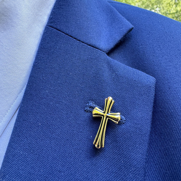 Gold Black Cross Pin Christian Gifts Cross Lapel Pin Religious Gifts Pin Catholic Gifts Pin Priest Cross Gift Men Pastor Image 1