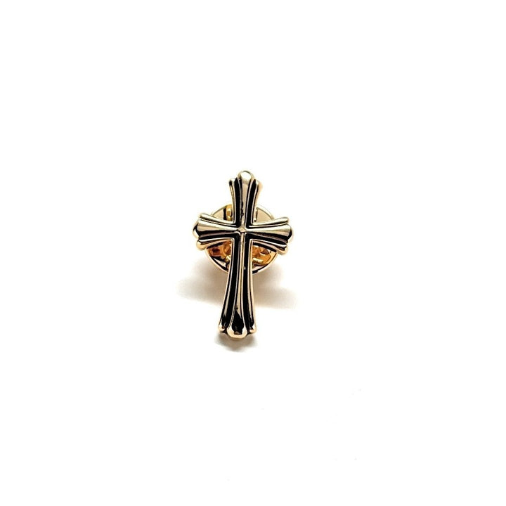 Gold Black Cross Pin Christian Gifts Cross Lapel Pin Religious Gifts Pin Catholic Gifts Pin Priest Cross Gift Men Pastor Image 3