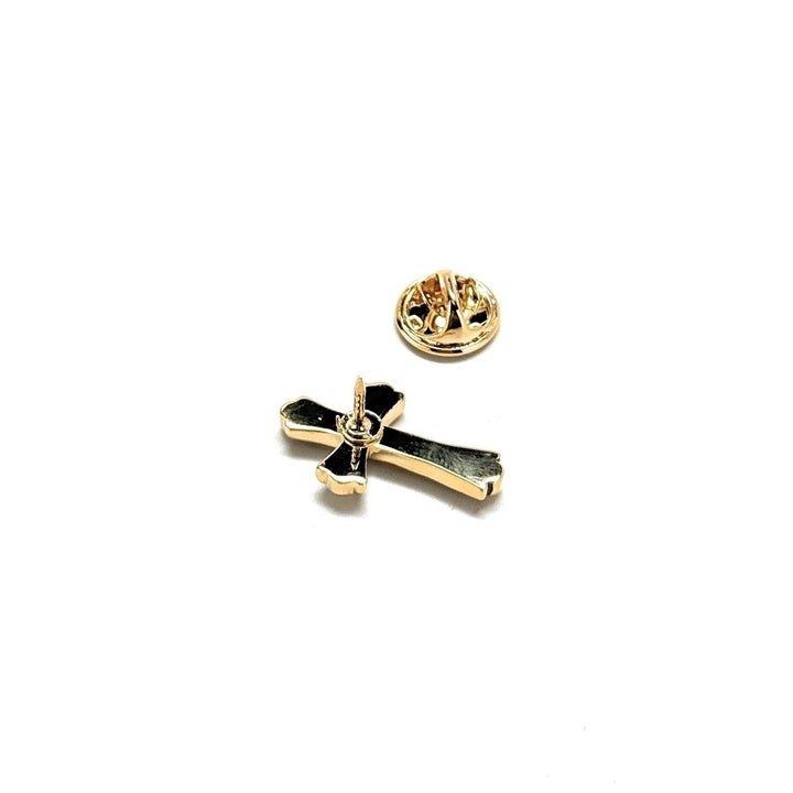 Gold Black Cross Pin Christian Gifts Cross Lapel Pin Religious Gifts Pin Catholic Gifts Pin Priest Cross Gift Men Pastor Image 4