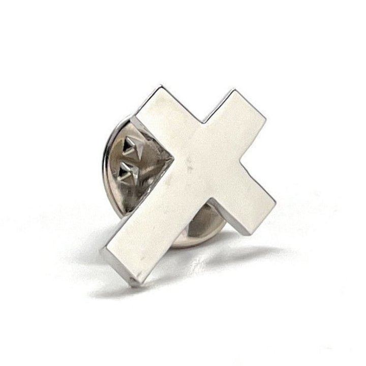 Silver Cross Pin Christian Gifts Cross Lapel Pin Religious Gifts Pin Catholic Gifts Pin Priest Cross Gifts Men Pastor Image 3