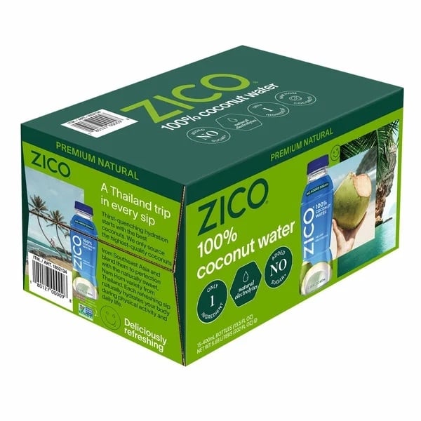 Zico 100% Coconut Water 13.5 Ounce (Pack of 15) Image 1