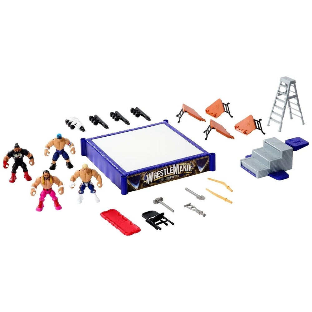 WWE Knuckle Crunchers Mini Mayhem Ring Bundle Image 2