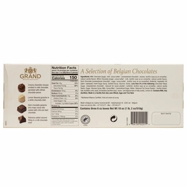 Gudrun Grand Belgian Chocolate Mini Cubes Gift Set 6 Ounce (Pack of 3) Image 2