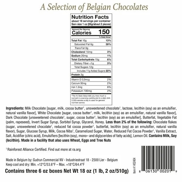 Gudrun Grand Belgian Chocolate Mini Cubes Gift Set 6 Ounce (Pack of 3) Image 3