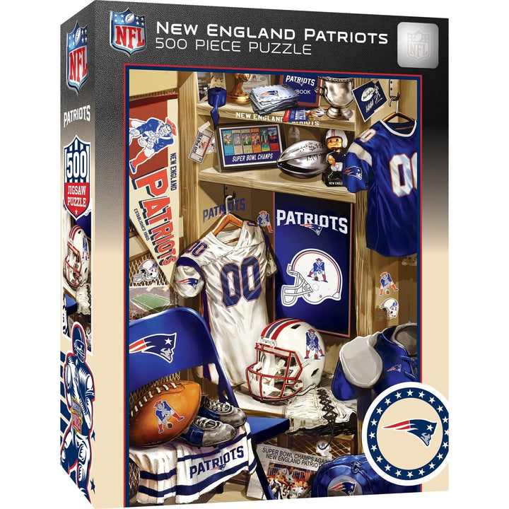 England Patriots Locker Room 500 Piece Jigsaw Puzzle Recycled Material Image 4