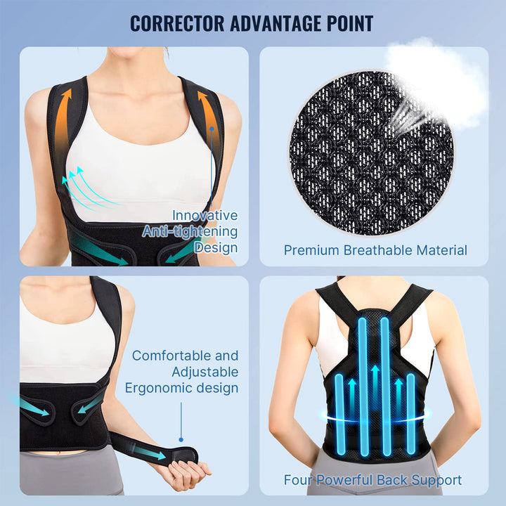 Back Brace Posture Corrector for Women and Men Back Straightener Posture Corrector Scoliosis and Hunchback Image 6