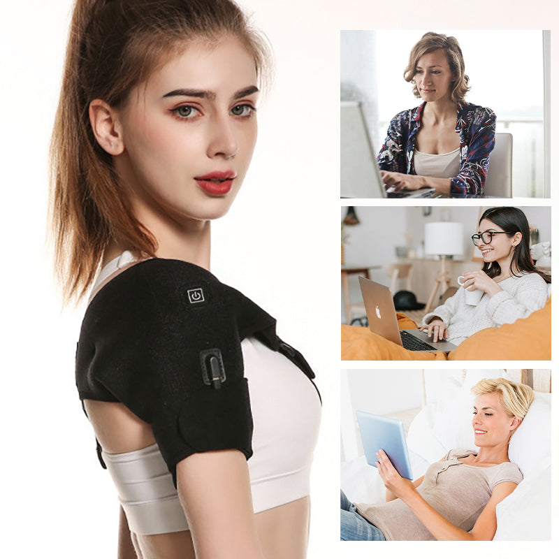 Electric Heating Heated Shoulder Brace Wrap Shoulder Massage Support Belt Strap for Arm Shoulder Fitness Brace Keep Warm Image 4